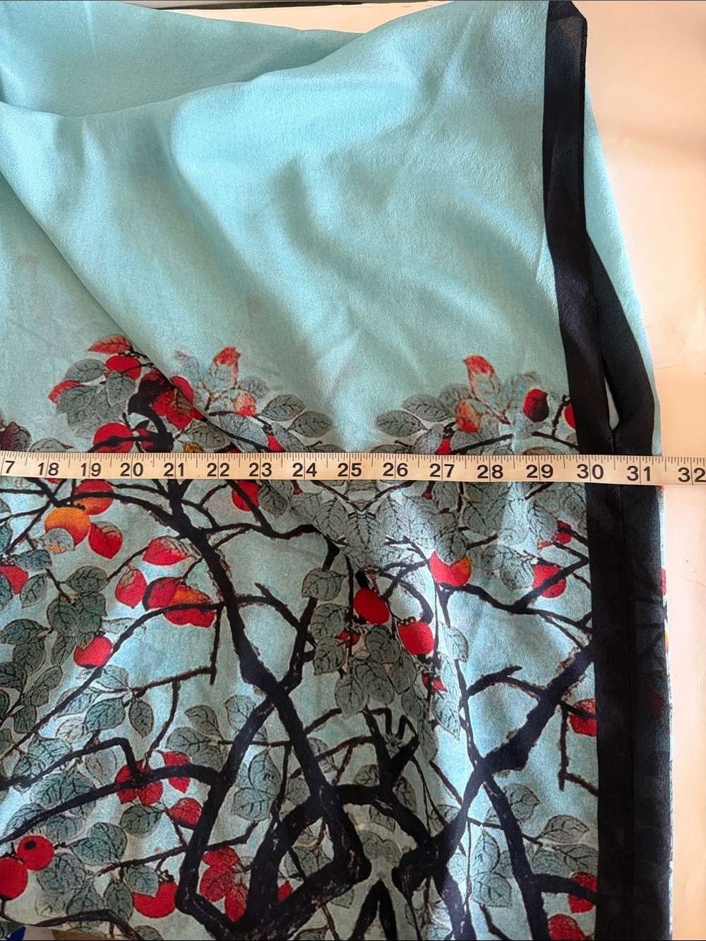 Soft Surroundings Blue Tree Aqua Silk Kimono Jacket Topper One Size - Picture 7 of 7